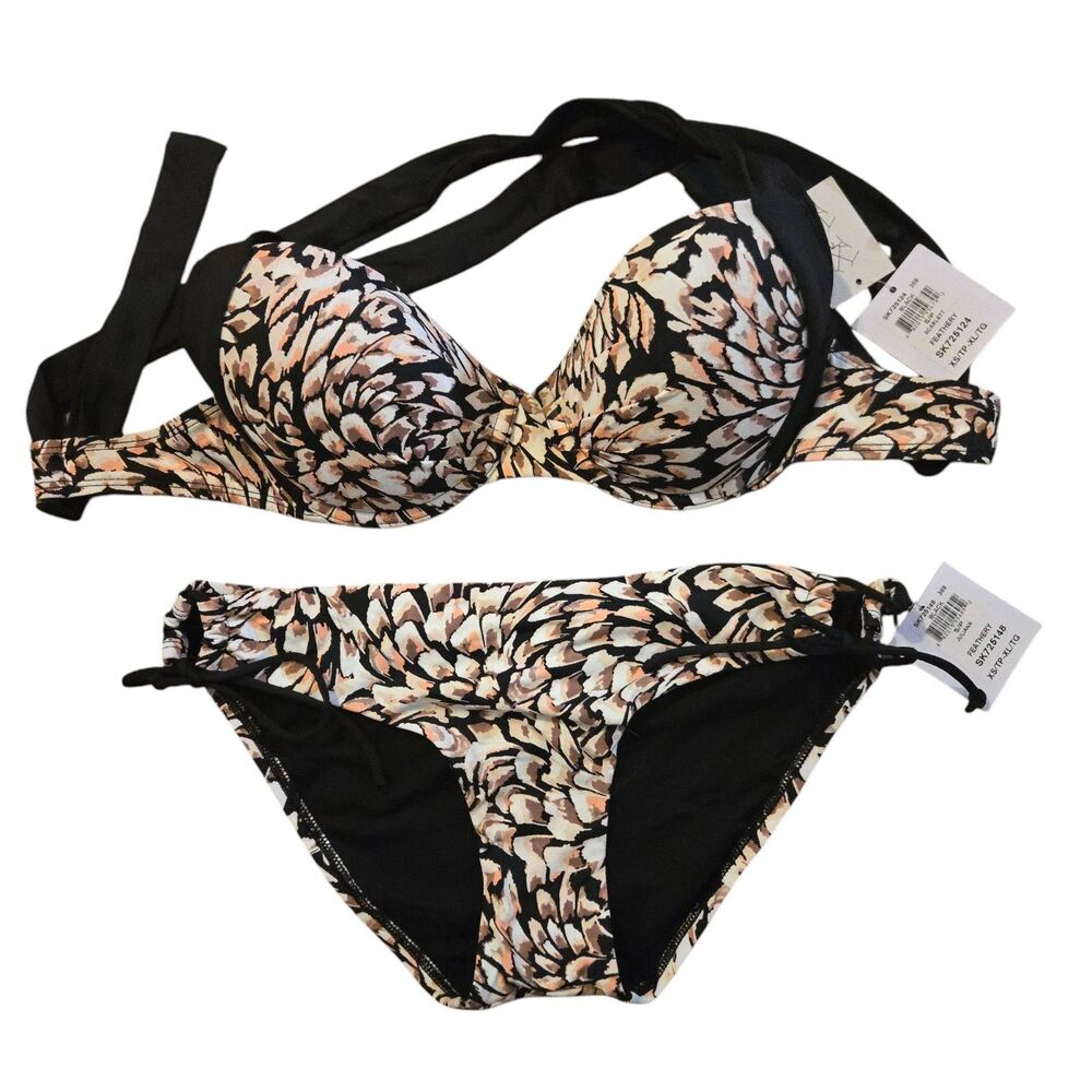Skye Bikini Small Juliana Feathery NWT Beachy Tropical Vacation
